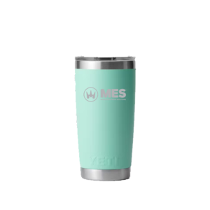 Seafoam Yeti Rambler Tumbler 20oz with the MES logo laser etched in